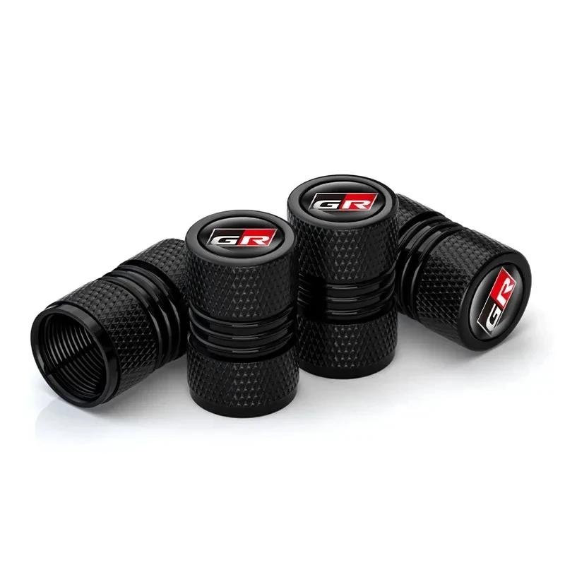 For Toyota ad114Pcs Car Tire Valve Stem Caps for Toyota GR Sport Supra Corolla Hilux C-HR Yaris GT86 Auto Exterior Modification Accessories