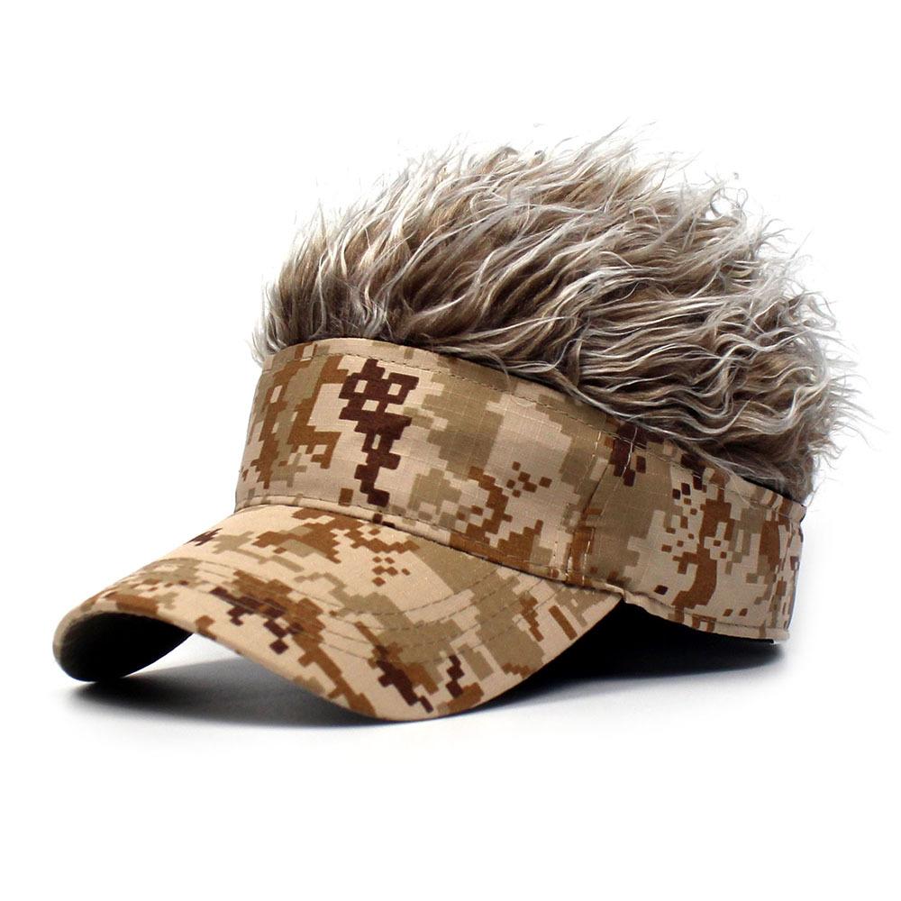 Регулируемая бейсболка с козырьком от солнца Camo и париком с шипами для женщин и мужчин - кепка для гольфа в стиле хип-хоп