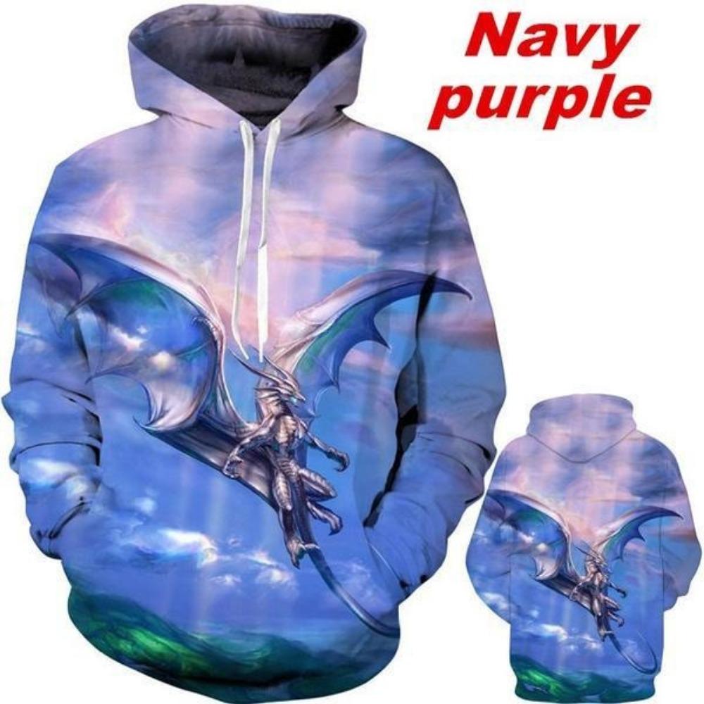Горячая Распродажа толстовки с капюшоном с принтом дракона 3D, новая модная толстовка с капюшоном с драконом, крутая хип-хоп уличная одежда, пуловер, толстовка, топ XS-5XL