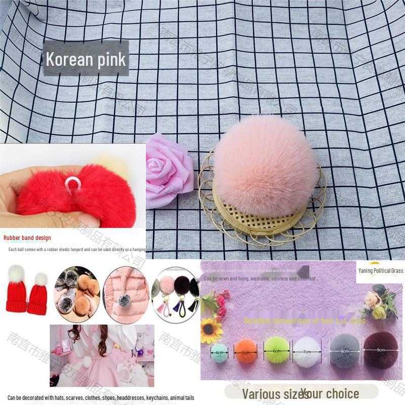 Помпоны из меха кролика Рекс для украшений, одежды, обуви, головных уборов, брелоков и сумок