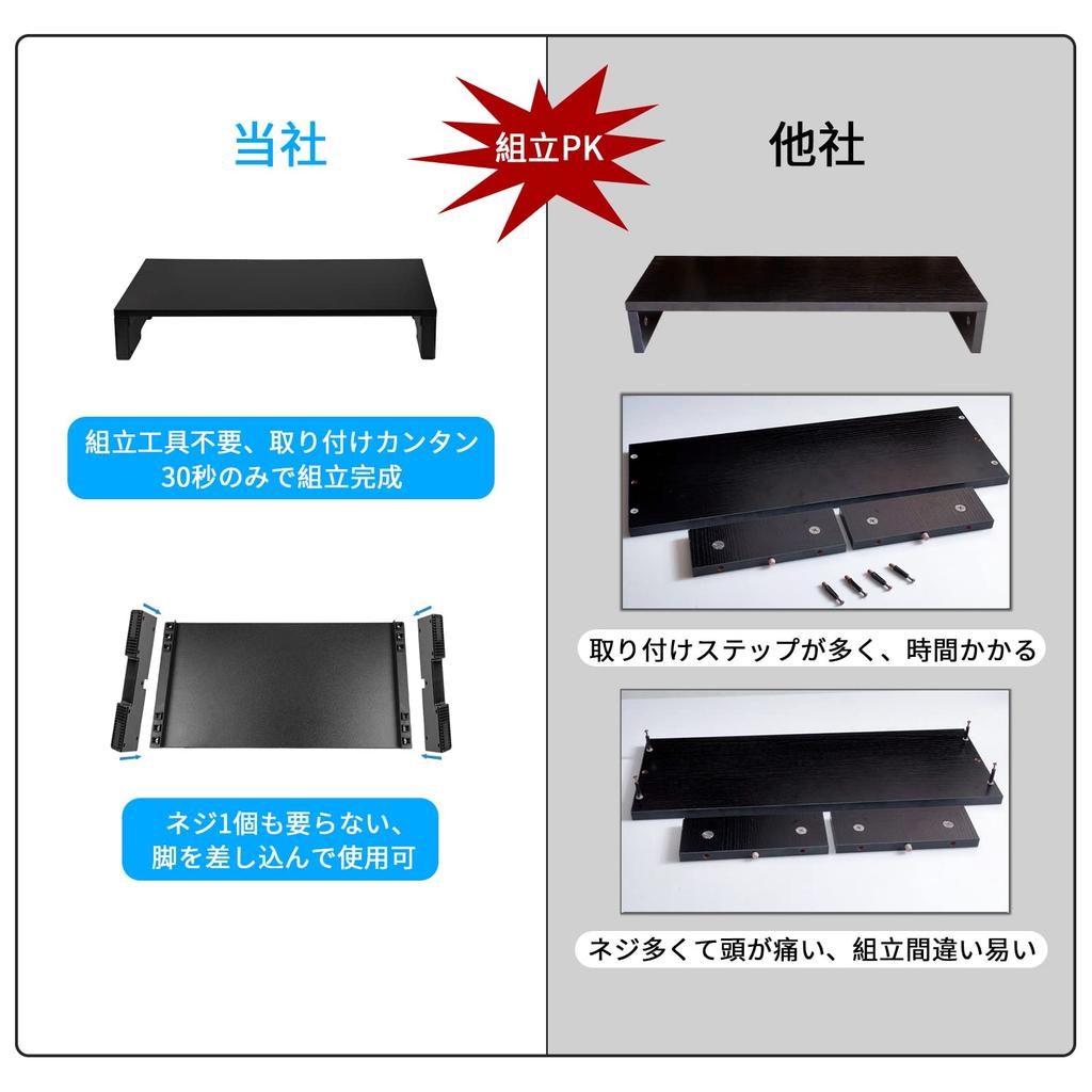 EAYHM Monitor Desk Wooden Monitor Computer PC Keyboard Storage Printer Stand Stand, Stand, Top, Stand, Rack, Desktop, Stand,