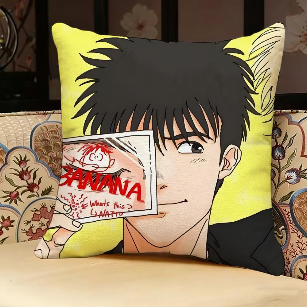 Чехол для подушки с принтом из аниме Banana Fish, двусторонний, для дивана, изголовья кровати