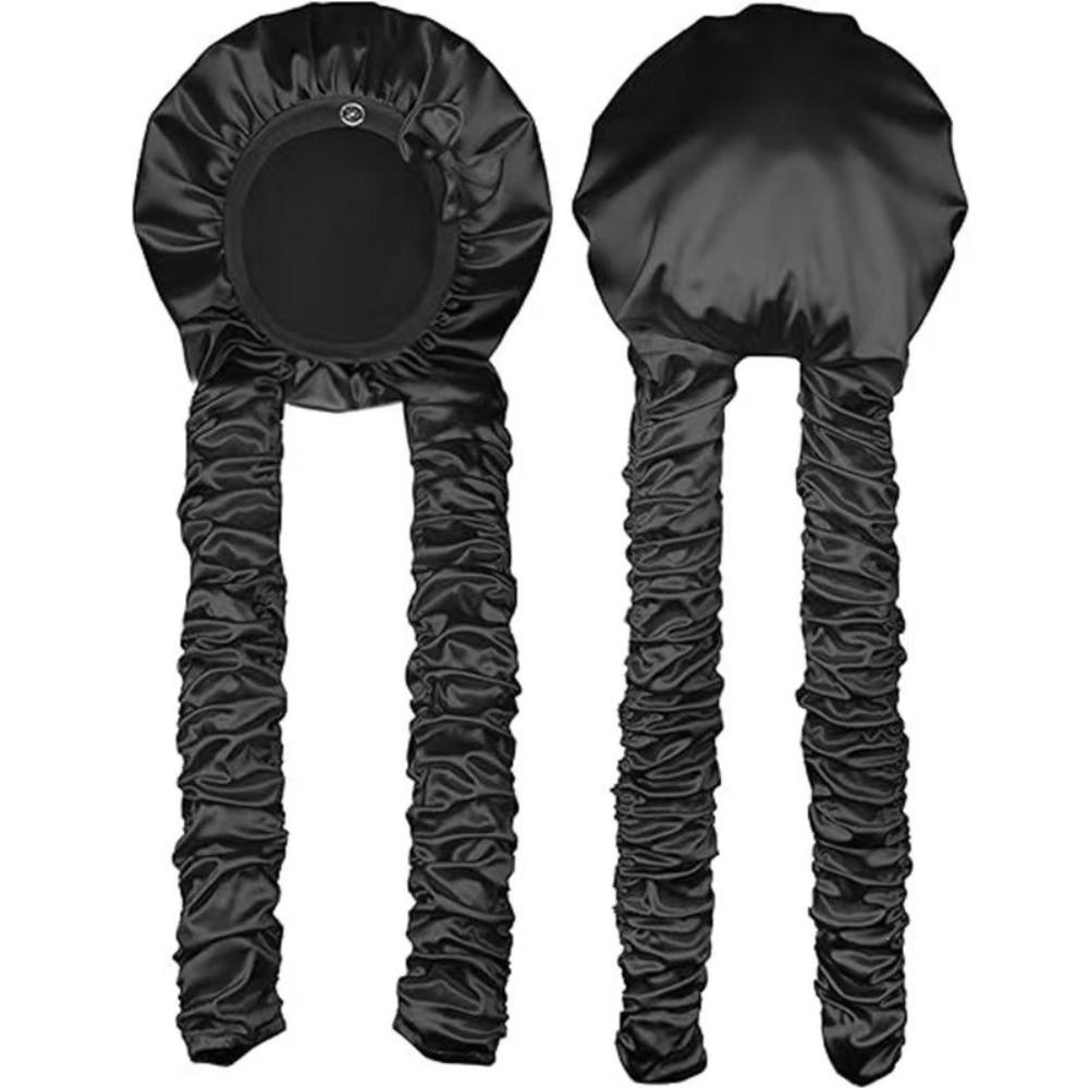 Satin Material Sleep Bonnet Long Curling Ribbons Curling Bonnet Stylish Satin Bonnet For Long Hair