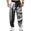 Мужские спортивные повседневные брюки для фитнеса и тренировок, быстросохнущие брюки с принтом
