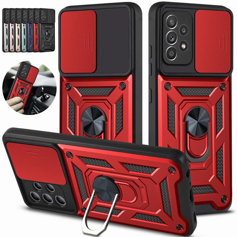 Защитный чехол для объектива камеры для Samsung Galaxy A32 4G Slide Armor Противоударный магнитный чехол-держатель для Samsung A 32 SM-A325F/DS
