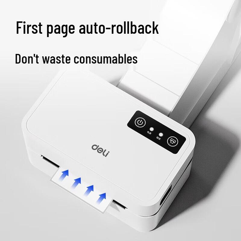 Deli GE390W High-Speed Thermal Label Printer CN plug (adapter included)