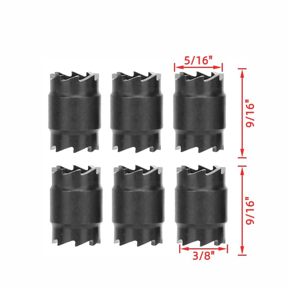 10Pcs 3/8" and 5/16" Sizes Spot Weld Cutter Set Hex Shank for Power Drill Rotary Spot Weld Cutter High Speed Steel (HSS)