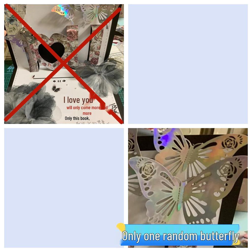 Набор для создания DIY Pop-up Книжного Светильника-Бабочки в Подарок на День Святого Валентина или Циси