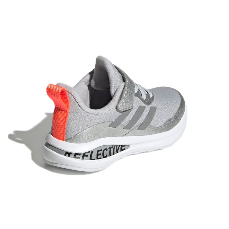 adidas Fortarun El K Нескользящие детские кроссовки с низким верхом Ярко-серебристые Детские кроссовки GY0226