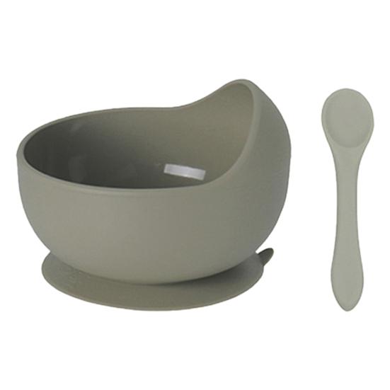 2 шт./компл., детская силиконовая присоска с ложкой, пищевой класс, без бисфенола А, микроволновая печь, посудомоечная машина, безопасная для детей, самостоятельная кормушка, миска для еды, контейнер для еды