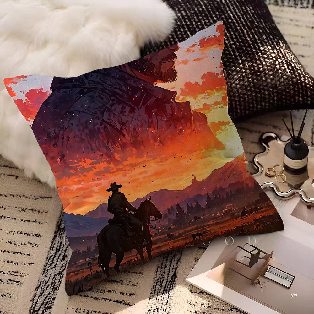 Игровой R-Red Dead-R-Redemptions 45*45 см Наволочка Декоративная Наволочка Для Подушки Домашняя Наволочка Для Подушки На Диван