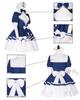 Minato Aqua Cosplay Maid Outfit with VTuber Cosplay Costume for School Stage Wear Aqua Wig Size [Excellent Quality] Wig, Adults, Festival, Event,