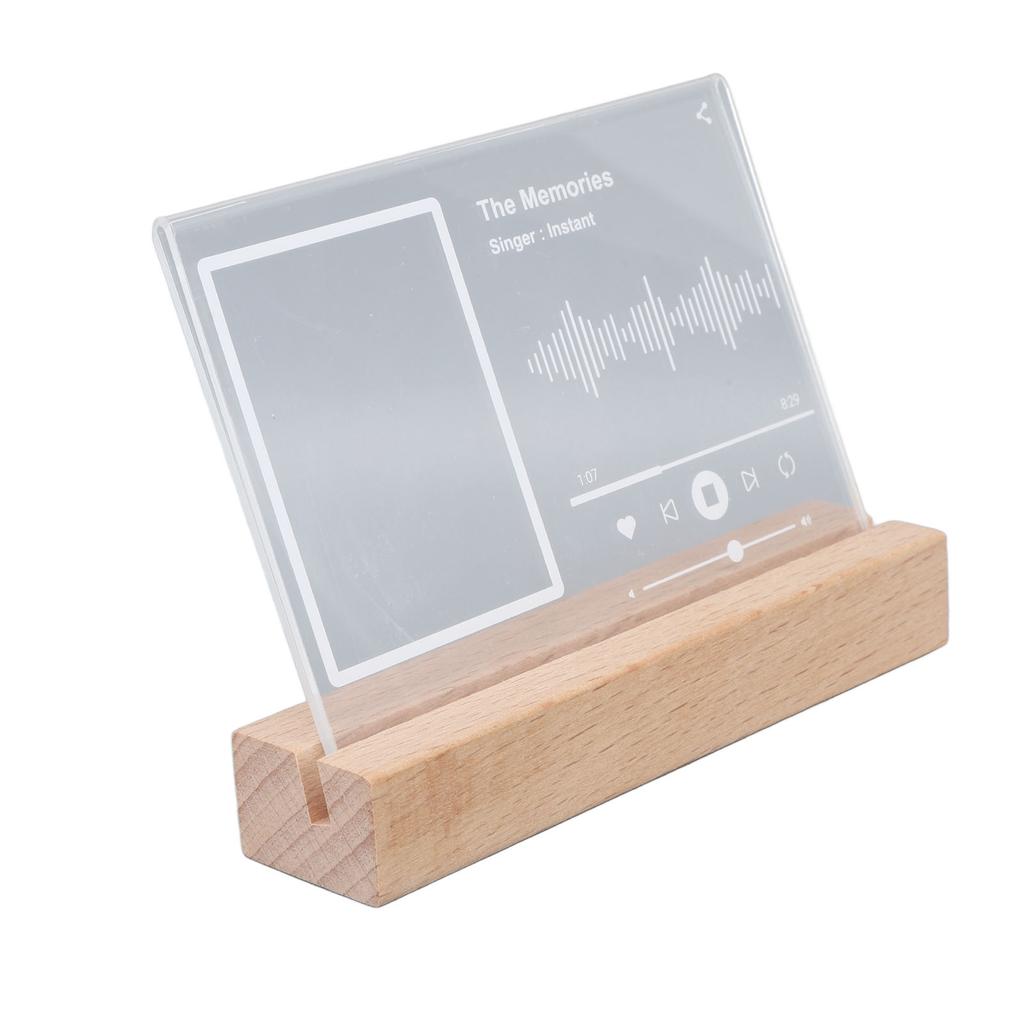 3-дюймовая подставка для музыкальных инструментов с подсветкой Мини-фоторамка Прозрачная акриловая светоизлучающая фоторамка