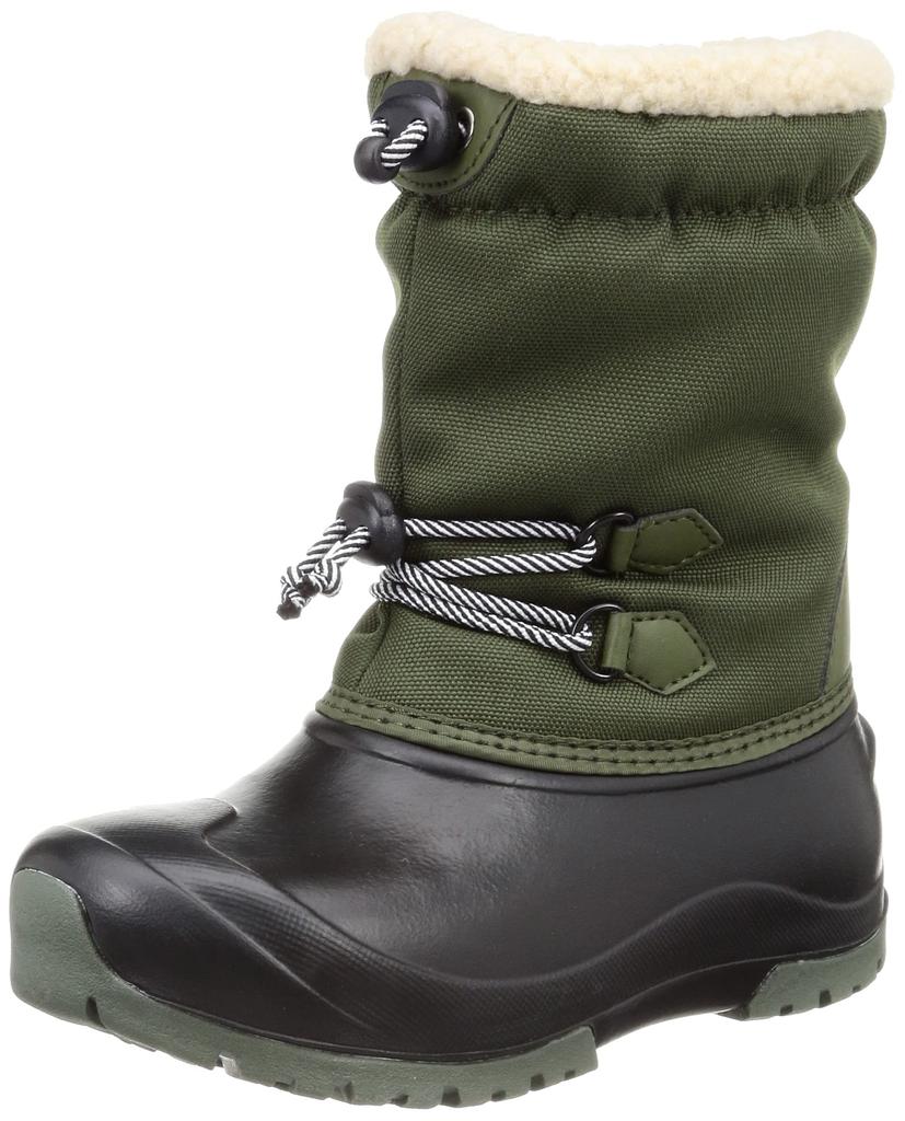 Pookies Snow Junior Ultra Fully Cold Fully Lined with Sizes Boots, Boots, Lightweight, Waterproof, Weather, Fleece, PK-WP201, Kids, Olive,