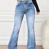 Women's Stretch Boot Cut Jeans Fashion Slim Fit Hip Lifting Denim Flared Pants Casual Women's Trousers