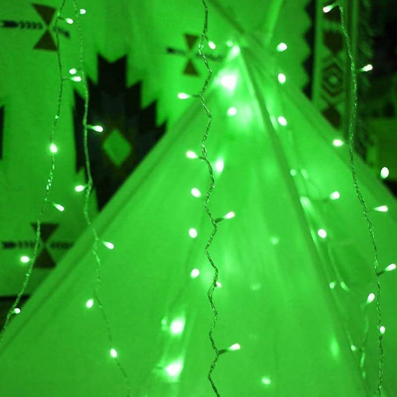 12 Meter (39Ft) LED Rice String Lights – Green Fancy Decorative Fairy Lights for Indoor Outdoor Use, Bedroom, Wedding & Festival Ambience Pack of 2