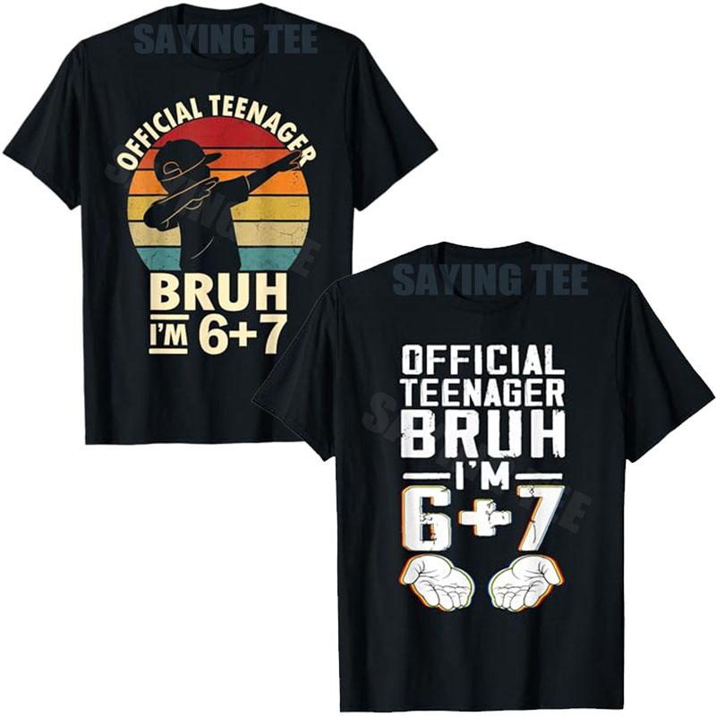 13th Birthday 67 Funny Printed Kids T-Shirt Casual Boys and Girl Short Sleeve T-shirt Tops Fashion Children's Clothes Tees