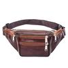 Men's Leather Belt Bag Waterproof Travel Outdoor Belt Bag Wear-resistant Large-capacity Phone Bag