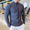 Men's Running Sports Fitness Tops Jacket Cycling Long Sleeve Quick Drying Tights Running Training Suit