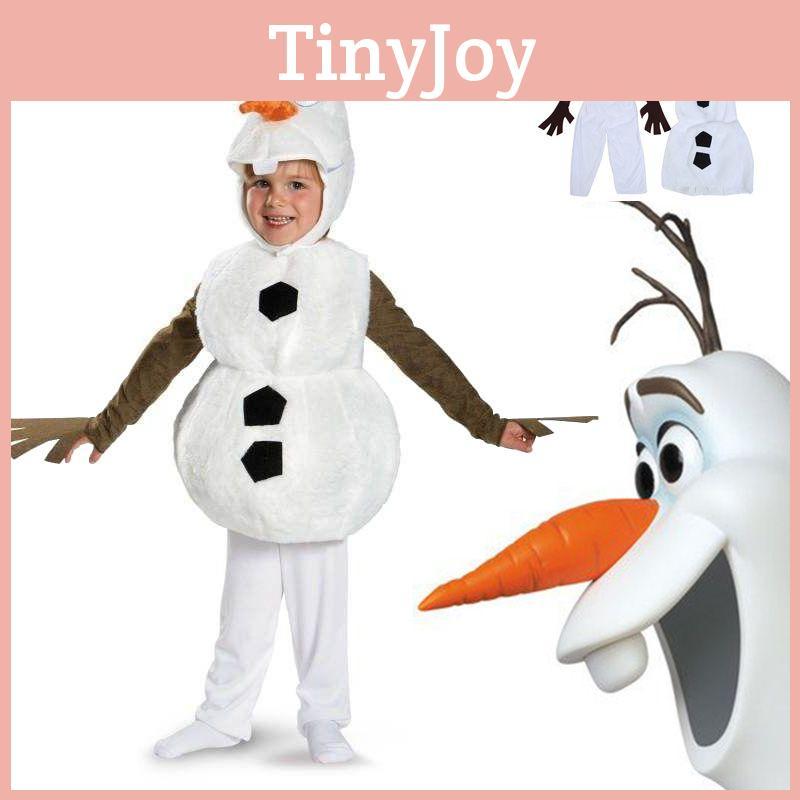 Enchanting Frozen Snowman Olaf Cosplay Costume For Kids Halloween Fancy Dress Up