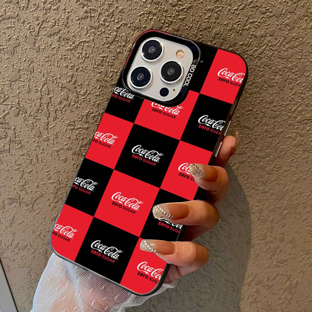 Бренд C-Coca Логотип C-Cola Чехол для телефона Для IPhone 17 16 15 14 11 12 13 Pro Max Pro Plus Цветной Серебристый Чехол