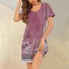 Женские летние платья с коротким рукавом, льняные повседневные футболки, пляжные платья-миди, сарафаны с карманами