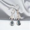 Dendritic Opal Gemstone 925 Sterling Silver Jewelry Handmade Dangle Earrings2.4" EE-86-21