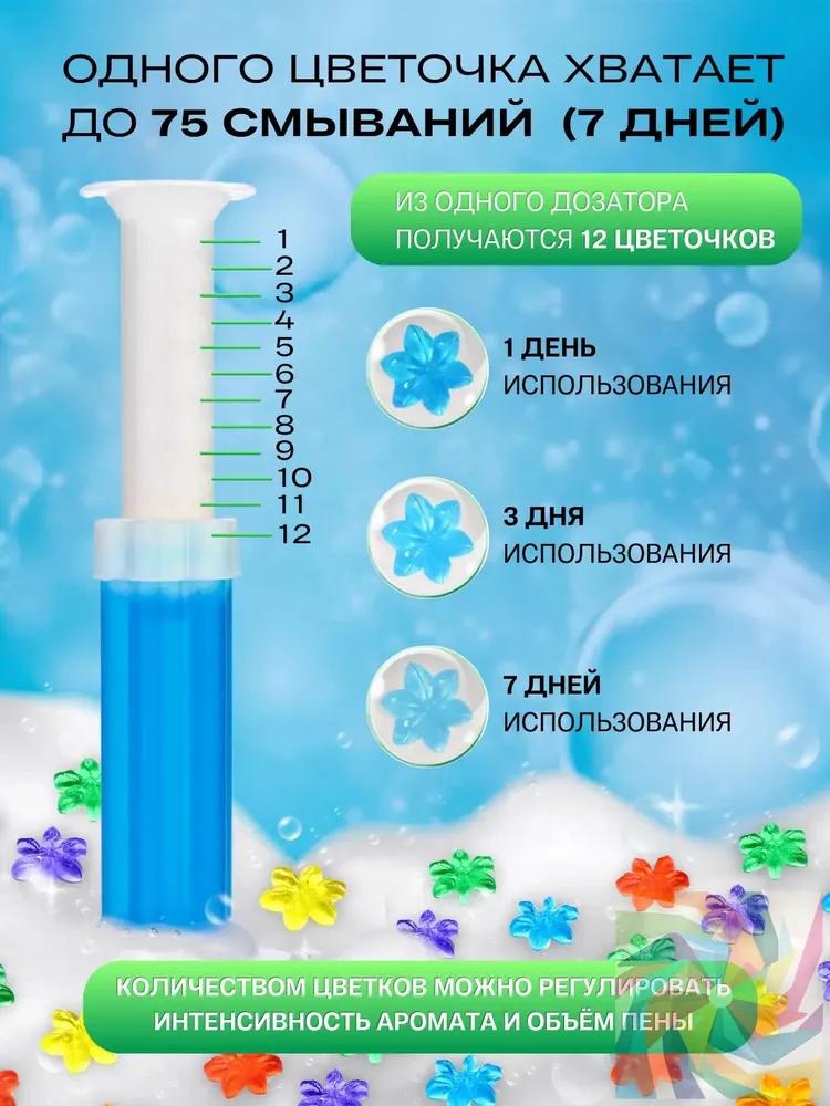 Gel for toilet in syringe - cleaner and freshener 7 pcs
