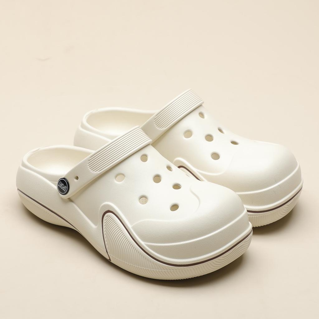 Пара обуви с отверстиями, новая летняя обувь, сандалии для пляжа у моря, уличные дышащие нескользящие шлепанцы с закрытым носком для женщин