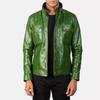 New Men Jacket Green Genuine Lambskin Real Leather Handmade Lambskin Soft Stylish