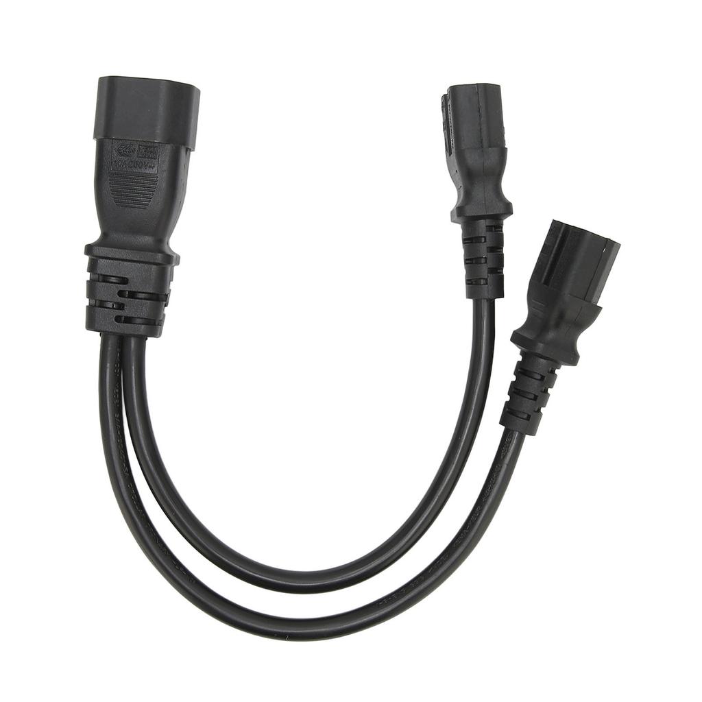 IEC320 C14 To Dual C15 Cord Male To Female Safe Power Splitter Cable for Desk Lamp Printer Projector 100‑250V 12.6in