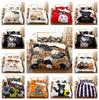 3D Pet Dog Print Household Bedding Single Double Bed Full Size Bedroom Pillowcase and Quilt Cover 2 or 3 Microfiber Comfortable Quilt Cover