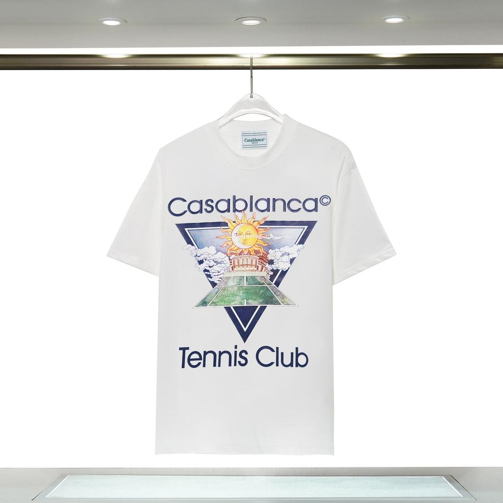 Casablanca 23 spring and summer new fantasy gate starry sky castle casa letter logo short-sleeved couple T-shirt