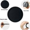 2-4pcs Black Car Auto Cup Holder Anti Slip Insert Coasters Pads Interior Accessories For Most Cups Accessories