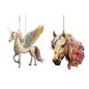 Лошадь Рождественское Украшение 2D Акриловая Лошадь Подвеска для Зеркала Заднего Вида Автомобиля Лошадь Подарки для Женщин Любителей Лошадей