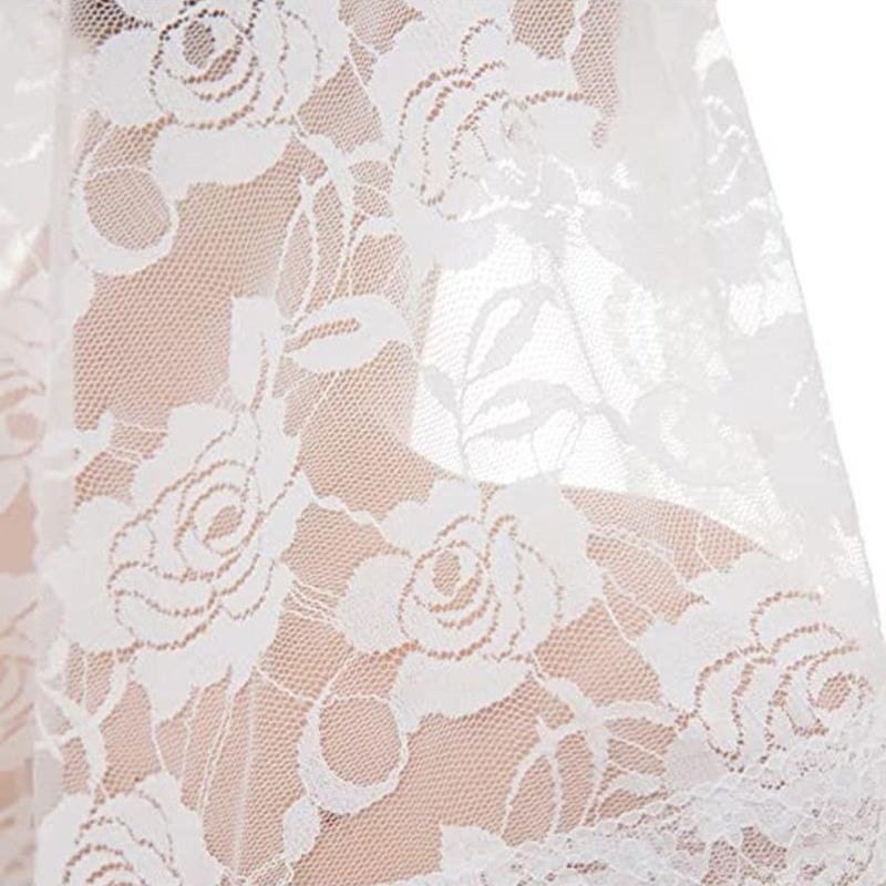 Church Shawl Triangle Scarf Lace Veil Tassel Floral Embroidered Scarf Pendant Scarves Spanish Mantillas for Church Prayer Shawl EMA