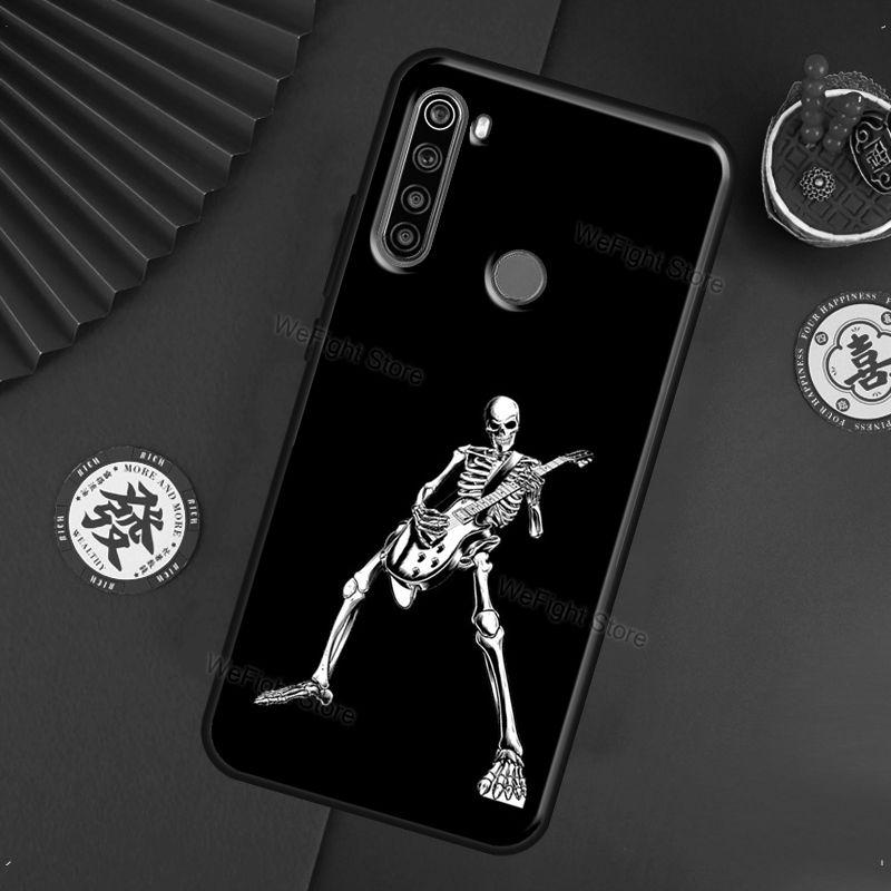 Rock Roll Skull Case For Xiaomi Redmi Note 11 Pro 8 9 10 Pro 9S 10S Cover For Redmi 10 9 9A 9C 9T Coque