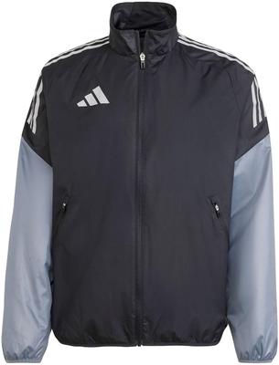 Мужская куртка Adidas KSB76 для футбола, ветровка, оникс, размер S, черно-командная (JP1258),