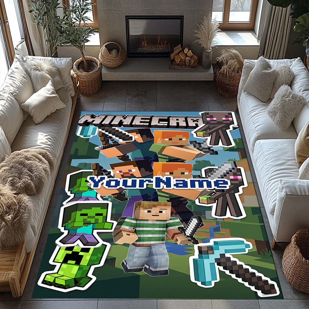 Minecraft 16 Personalized Name Floor Mat Perfect for Outdoor Balcony Bedrooms Decorate room Antislip Carpet Office home decor