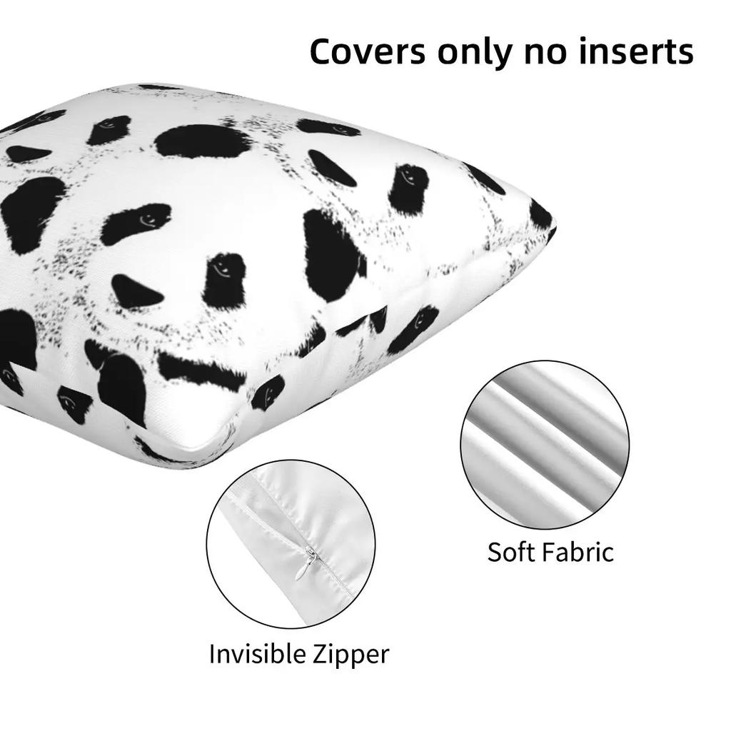 Panda Cute Animal 2 pcs Square Pillowcase Pillow Cover Cushion Zip Decorative Comfort Throw Pillow for Home Car