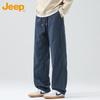 JEEP Men's Loose Straight Leg Pure Cotton Cargo Pants