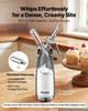 Professional 304 Stainless Steel Whipped Cream Dispenser 500ml, Leak-Free Whipped Cream Maker, Whip Cream Canister with 3 Decorating Nozzles &