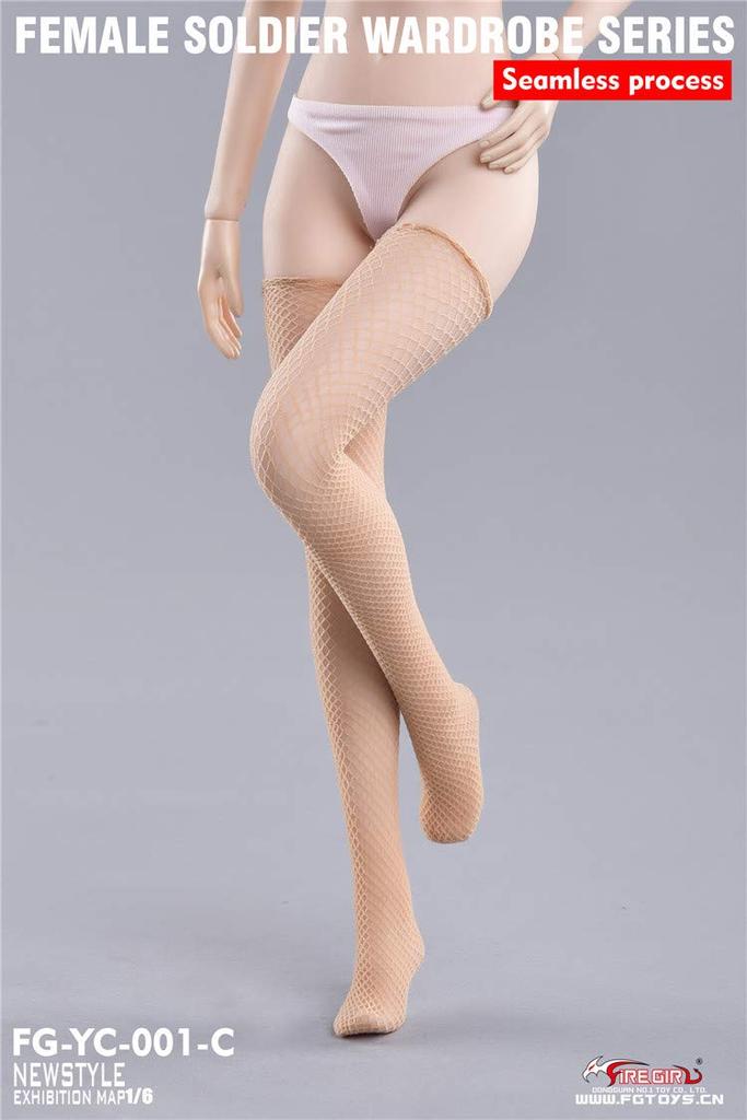 Игрушки Fire Girl для масштабных фигурок, сетчатые чулки телесного цвета, серия женских солдатских гардеробов, бесшовные сетчатые носки, не включают тело и