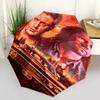 1 PC Automatic Folding Umbrella - Supernatural Pattern Portable Foldable Design With 8 Ribs Christmas Birthday Gifts