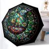 Chameleons Garden pattern umbrella, portable and foldable design, 8 ribs, a casual accessory for Halloween, Christmas, and birthday gifts.