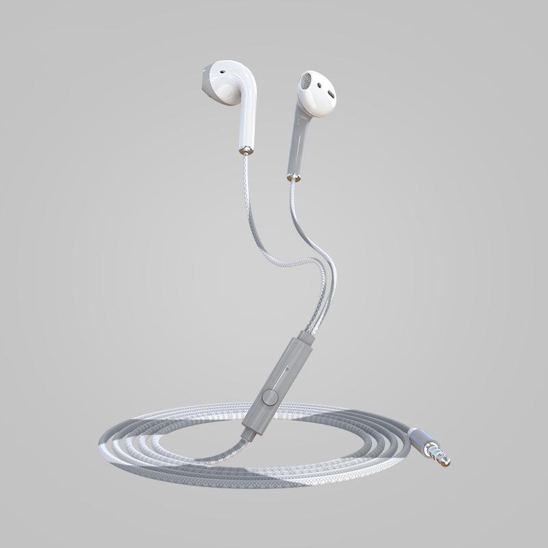 VAORLO Wired 3.5MM Headset 4D Surround Music HiFi Bass With Microphone Comfortable In-Ear Earphones For Cellphone