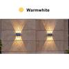 Solar Wall Washer Light Up and Down Lighting Outdoor Solar Fence Lights Waterproof Wall Lamp for Yard Garage Walkway Porch Decor