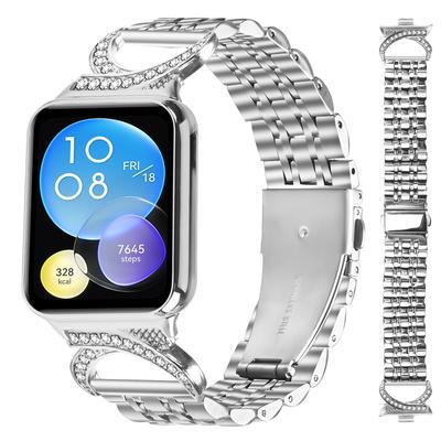 Для Xiaomi Xiaomi Smart Band 9 Pro/8 Pro Ремешок для часов Семь бусин Нержавеющая сталь с Rhinestone Соединитель в стиле Бычий рог