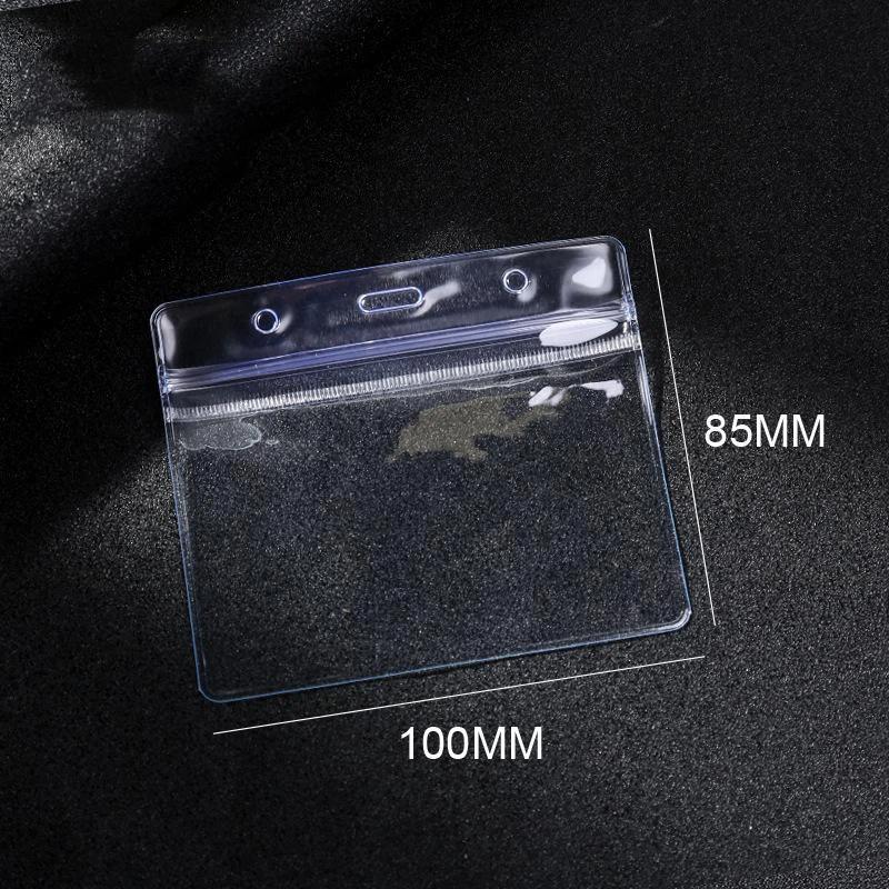 Waterproof Clear Credit Card Clip Protective Plastic Cover for Bank ID Student Card Anti-scratch Portable for Shopping Travel Outdoor Use