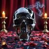 Украшение 'Череп на Хэллоуин', Фигурка в форме черепа инопланетянина из синтетической смолы, Реалистичная скульптура с костяными деталями, Настольное украшение для вечеринки